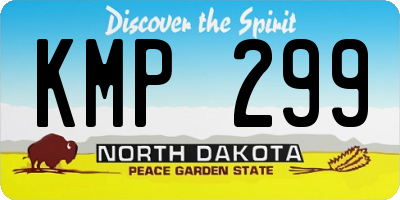 ND license plate KMP299