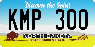 ND license plate KMP300