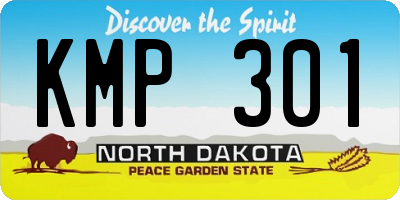 ND license plate KMP301