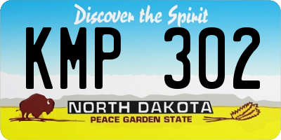 ND license plate KMP302