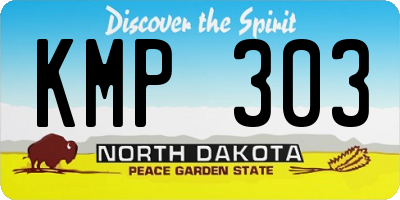 ND license plate KMP303