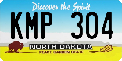 ND license plate KMP304