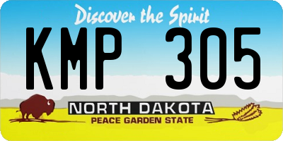 ND license plate KMP305