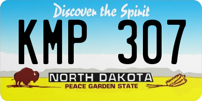 ND license plate KMP307