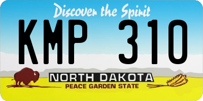 ND license plate KMP310
