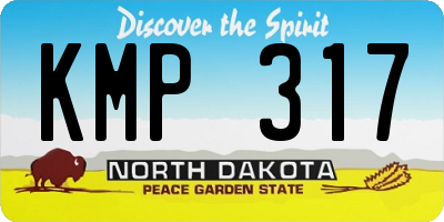 ND license plate KMP317