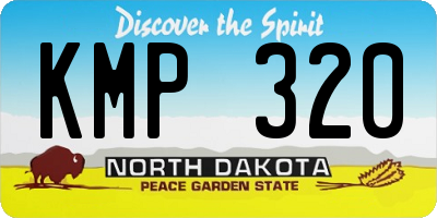 ND license plate KMP320