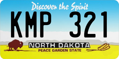 ND license plate KMP321