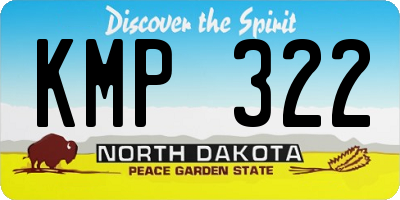 ND license plate KMP322