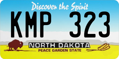 ND license plate KMP323
