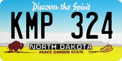 ND license plate KMP324