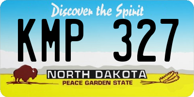 ND license plate KMP327