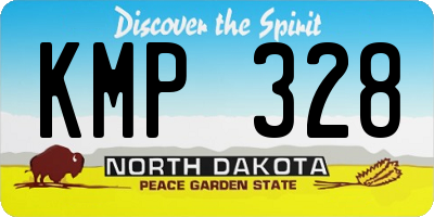 ND license plate KMP328