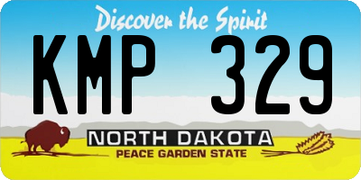 ND license plate KMP329