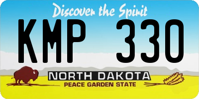 ND license plate KMP330