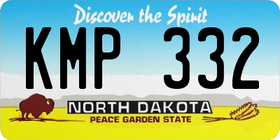 ND license plate KMP332