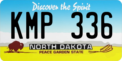 ND license plate KMP336