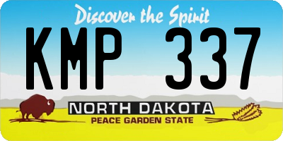 ND license plate KMP337