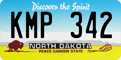 ND license plate KMP342