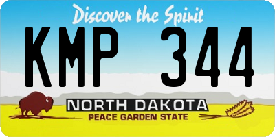 ND license plate KMP344