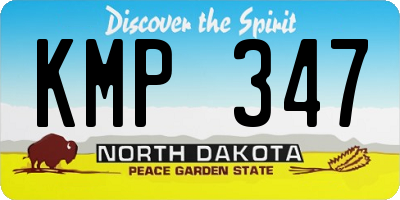 ND license plate KMP347