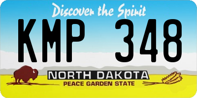ND license plate KMP348