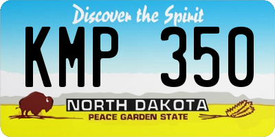 ND license plate KMP350