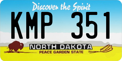 ND license plate KMP351