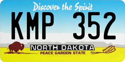 ND license plate KMP352