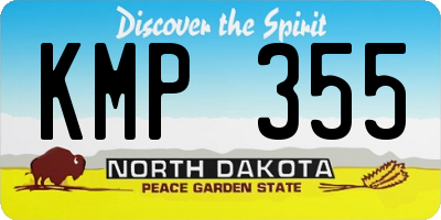 ND license plate KMP355
