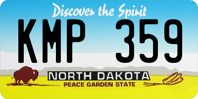 ND license plate KMP359
