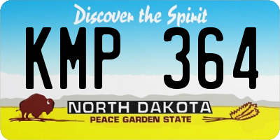 ND license plate KMP364