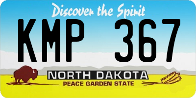 ND license plate KMP367