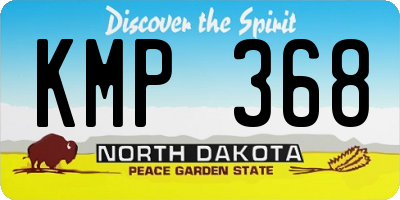 ND license plate KMP368