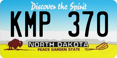 ND license plate KMP370