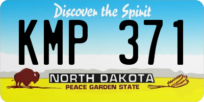 ND license plate KMP371