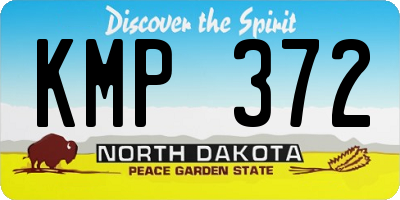 ND license plate KMP372