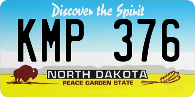 ND license plate KMP376
