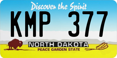 ND license plate KMP377