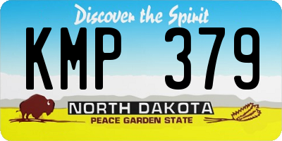 ND license plate KMP379