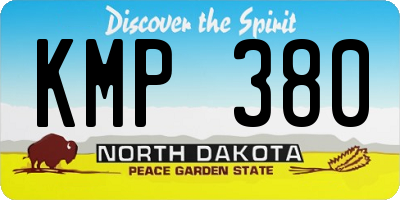 ND license plate KMP380