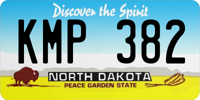 ND license plate KMP382