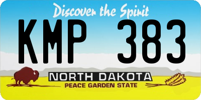 ND license plate KMP383