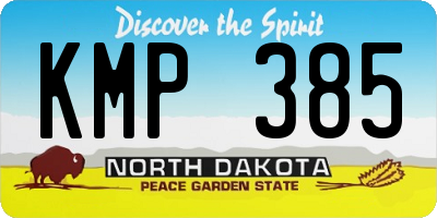 ND license plate KMP385