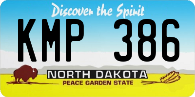 ND license plate KMP386