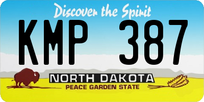 ND license plate KMP387