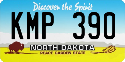 ND license plate KMP390