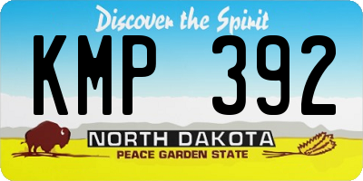 ND license plate KMP392