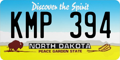 ND license plate KMP394