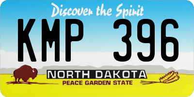 ND license plate KMP396